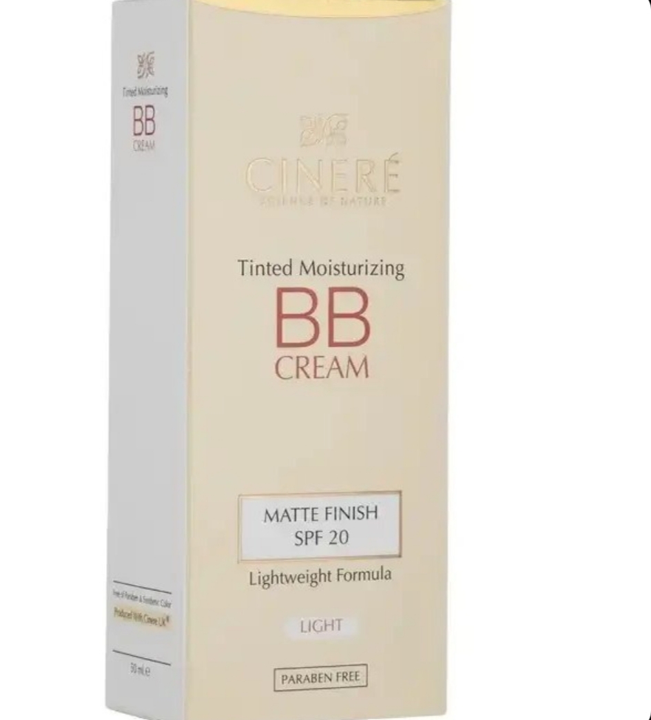 کرم پودر مرطوب کننده BB سینره  رنگ روشن مدل CINERE Tinted Moisturizing BB CREAM انواع پوست حجم ۵۰ میلی لیتر