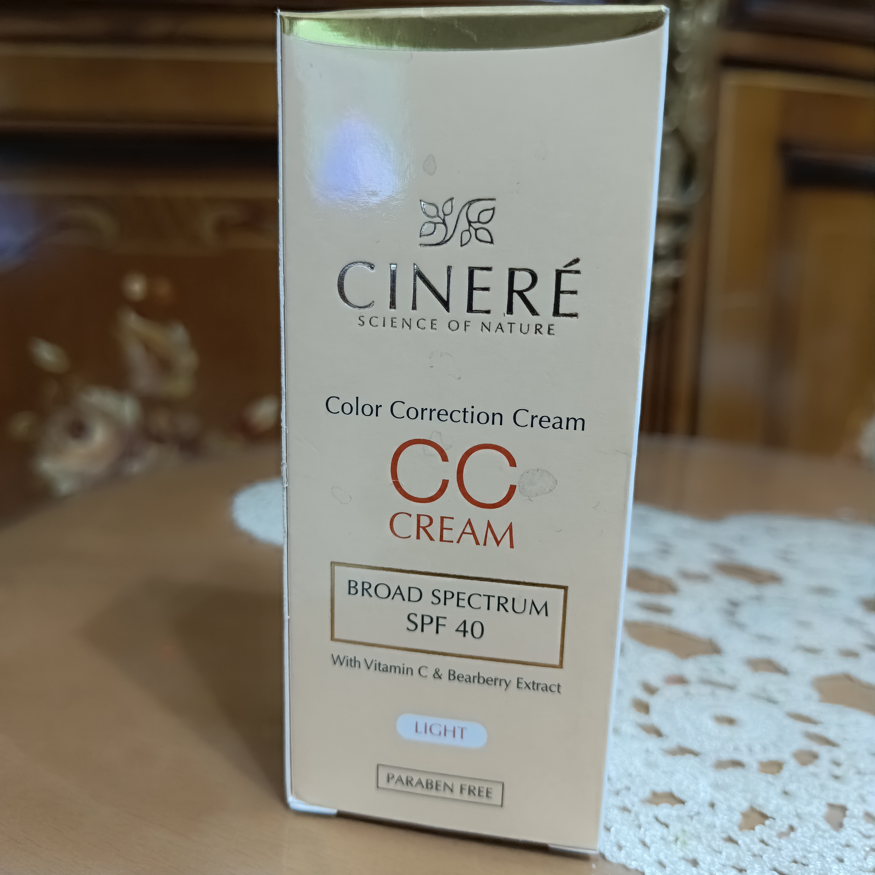 سی سی کرم سینره مدل Light حجم ۴۰ میلی لیتر با SPF40