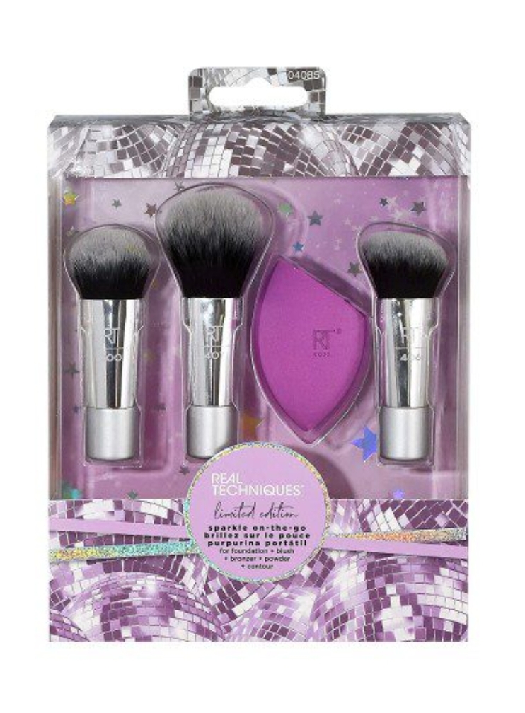 ست براش و اسفنج مسافرتی ریل تکنیک ۴ عددی | Real Techniques Sparkle On The Go Makeup Brush Set