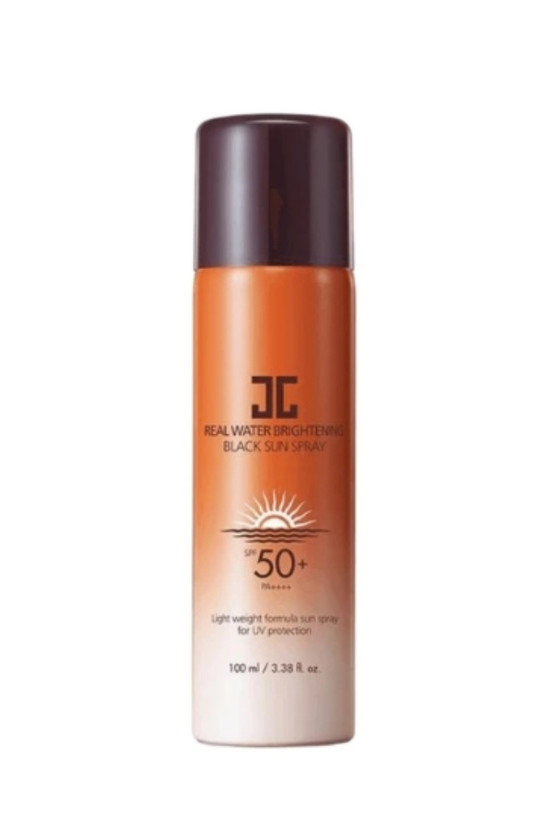 اسپری ضد آفتاب بی رنگ جی جون SPF50 مدل real مناسب انواع پوست حجم 100 میلی لیتر