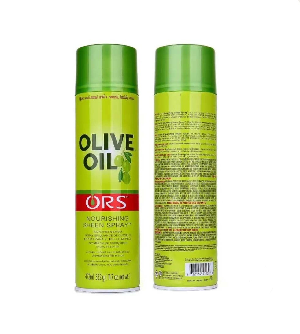 اسپری براق کننده و حالت دهنده مو او آر اس ORS مدل اولیو اویل olive oil حجم 450 میل
